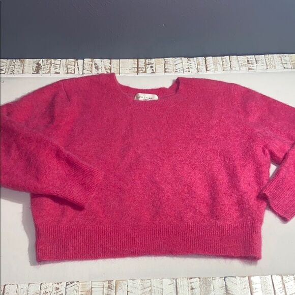 Jill Stuart Pink Crew Neck Cropped Sweater M/L - Picture 1 of 7
